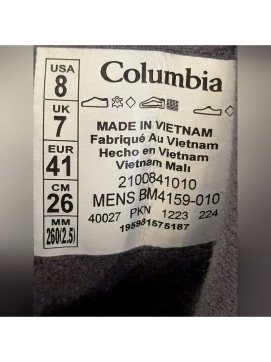 Columbia BUGABOOT III XTM INSULATED MEN\'S WINTER BOOTS - size 8 NIB